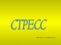 Презентация Влияние стресса на физические возможности подростка