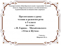 Презентация к уроку по чтению и развитию речи 5 класс по теме Н.Гарин-Михайловский Тема и Жучка