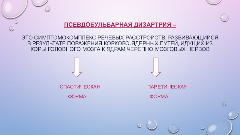 Степени псевдобульбарной дизартрии