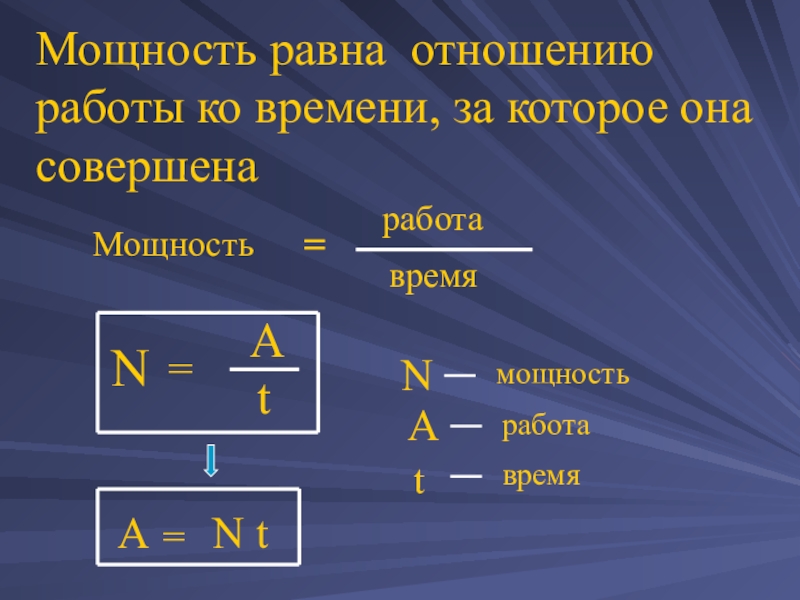 Презентация по теме мощность единицы мощности 7 класс