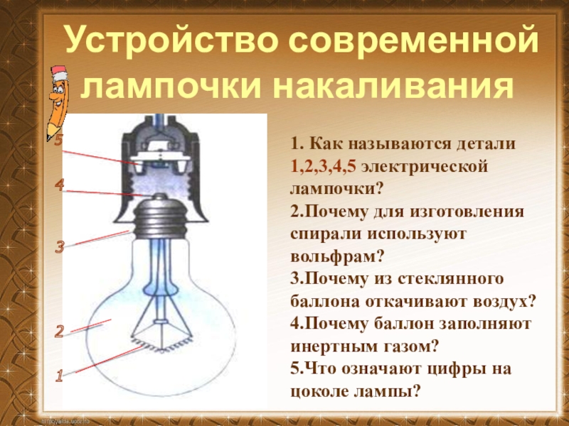 Почему лампу называют лампой. Лампа накаливания схема физика 8 класс. Устройство лампы накаливания. Конструкция лампы накаливания. Строение лампы накаливания.