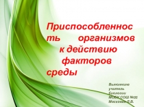 Презентация по биологии Адаптация-(9 класс)