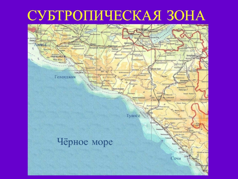 Черноморский берег карта