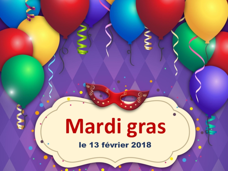 Презентация Внеурочное занятие на тему Mardi gras по французскому языку (4 класс)