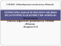 Презентация деятельность ПМПК ТПМПКЮжная