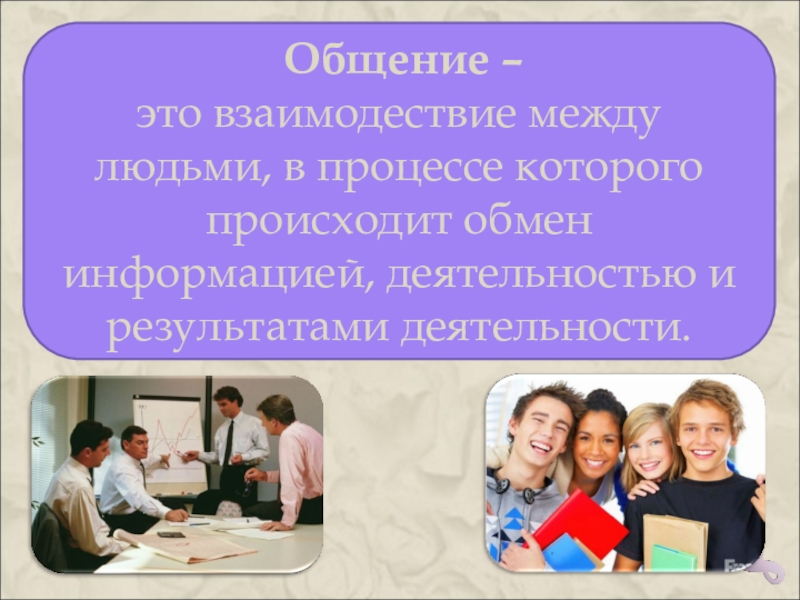 Урок по обществознанию в 6 классе общение презентация