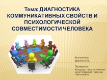 Презентация на туму: ДИАГНОСТИКА КОММУНИКАТИВНЫХ СВОЙСТВ И ПСИХОЛОГИЧЕСКОЙ СОВМЕСТИМОСТИ ЧЕЛОВЕКА