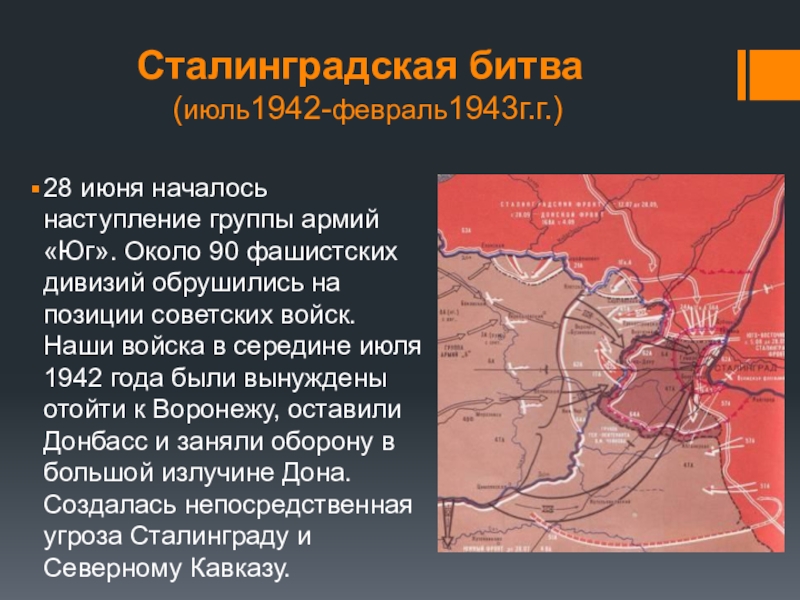 Карта по сталинградской битве