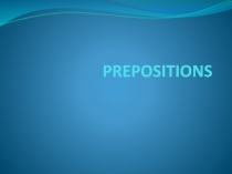 Prepositions