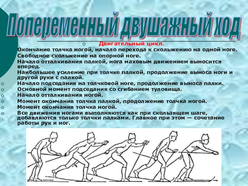 Ошибки в отталкивании и маховых движениях ногой. Начало отталкивания опорной ногой. Опорная нога и толчковая. Начало отталкивания опорной ногой на лыжах. Техника лыжных ходов презентация.