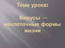 Презентация по биологии на тему Вирусы (10 класс)