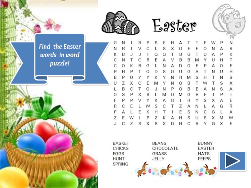 Find the Easter  words in word puzzle!