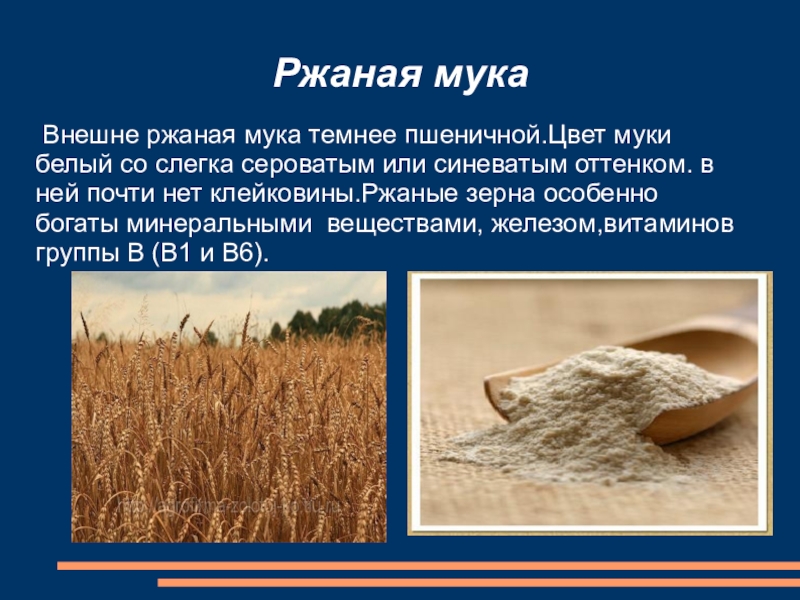 Ржаная или пшеничная мука