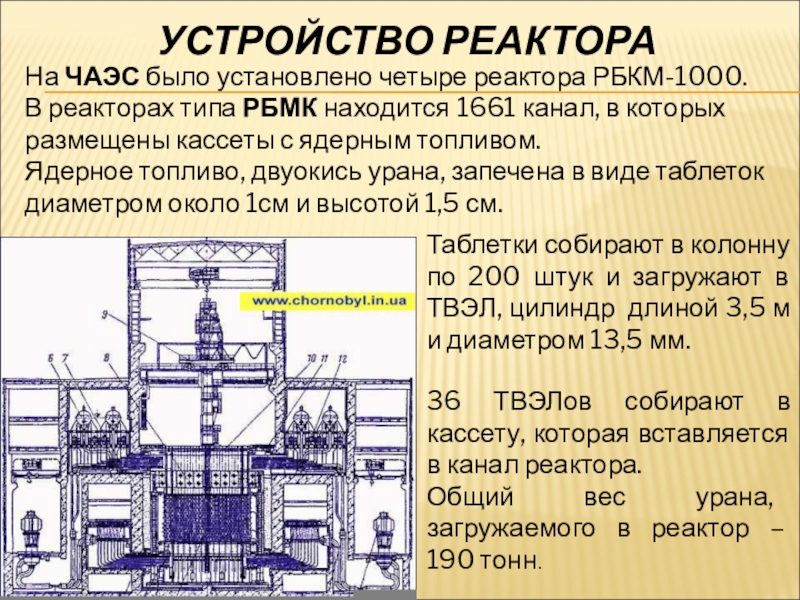 Схема реактора рбмк 1000 чернобыльской аэс