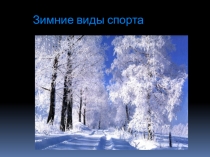 Презентация по физической культуре на тему Зимние виды спорта