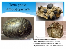 Презентация по биологии на тему Фосфориты (школа для обучающихся с ОВЗ, 6 класс))