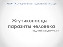 Презентация по биологии на тему Жгутиконосцы - паразиты человека