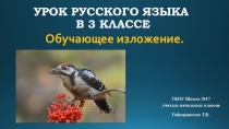 Презентация к уроку русского языка на тему: Обучающее изложение Дятел (3 класс)