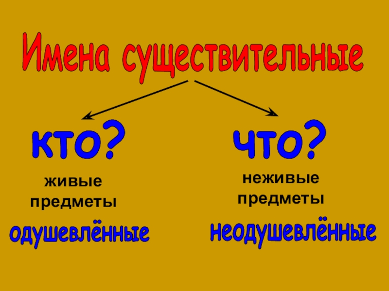 Презентация одушевленные и неодушевленные существительные 2 класс презентация