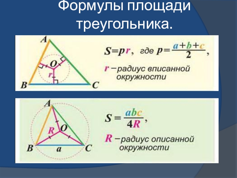 Презентация на тему площадь треугольника 8 класс мерзляк