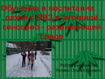 Презентация по теме Обучение и воспитание детей с ОВЗ в сенсорно-развивающей среде