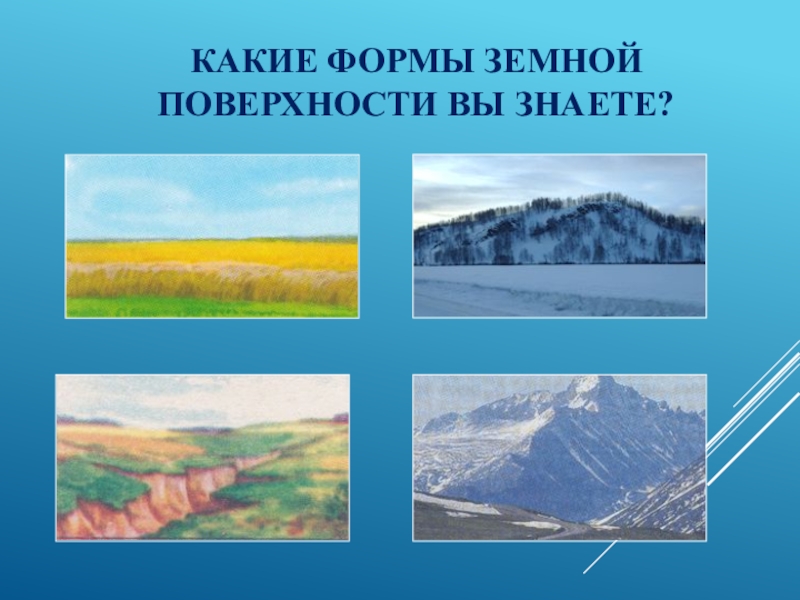 Поверхность нашего края 4 класс окружающий мир презентация плешаков