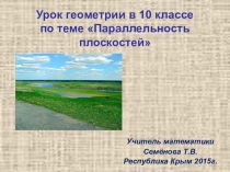 Презентация по геометрии на тему Параллельные плоскости (10 класс)