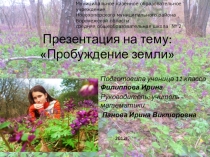 Презентация Пробуждение земли (5-7 класс)