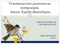 Презентация к уроку в 10-11 кл. Генетическое равновесие в популяциях