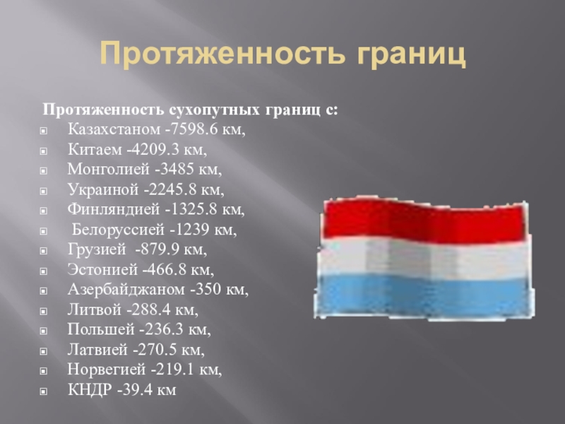 Общая протяженность государственной границы. Протяженность российско-китайской границы.