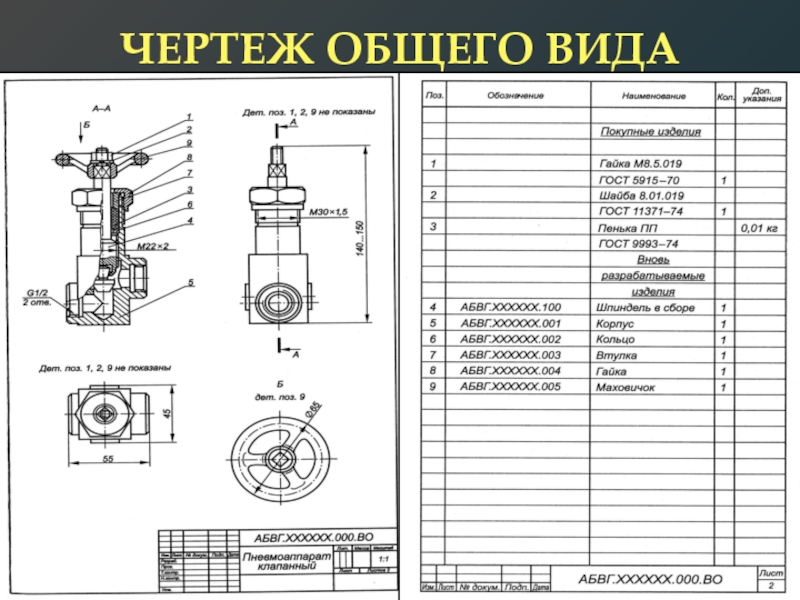 Сборочный чертеж по госту