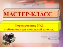 Мастер- класс Формирование УУД у обучающихся начальной школы