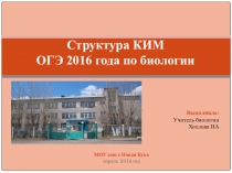 Структура и содержание экзаменационной работы по биологии в форме ОГЭ