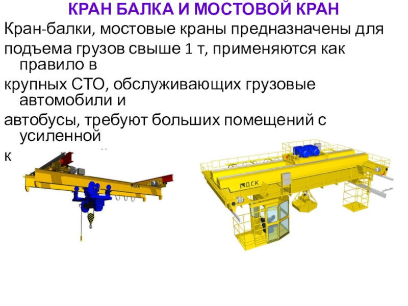 Мостовой кран презентация