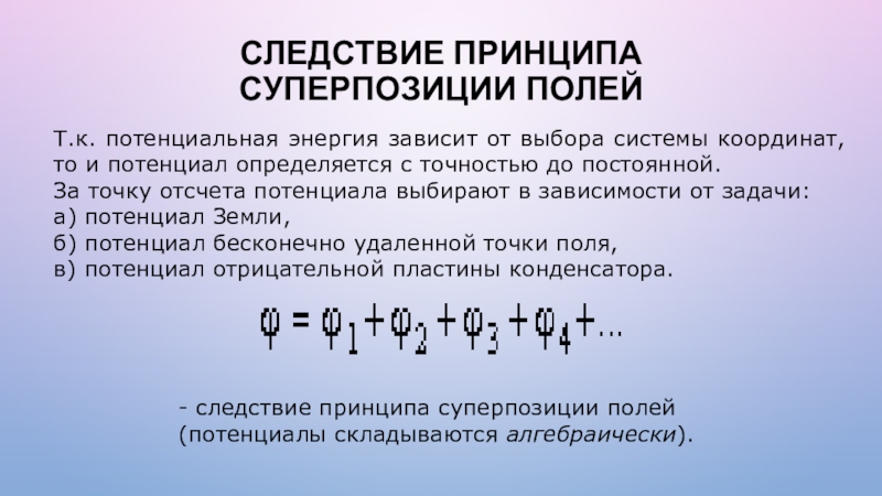 Принцип суперпозиции полей задачи