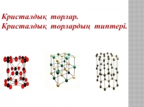Кристалдық торлардың түрлері. Презентация