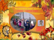 Презентация по теме экологический проектОсень - чудная пора!