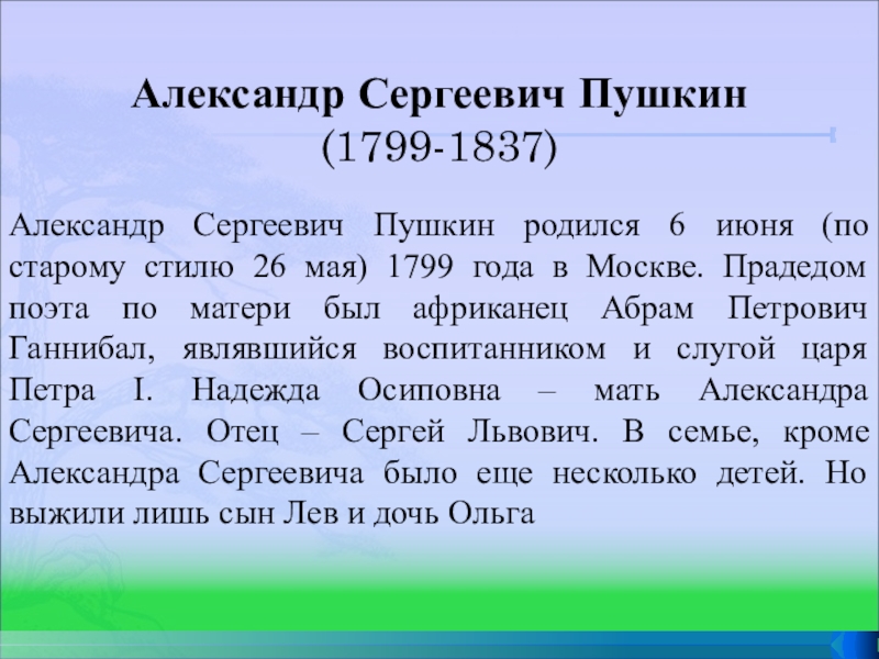 Реферат На Тему Александр Сергеевич Пушкин