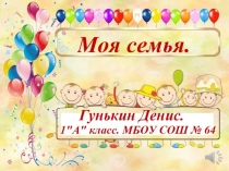 Презентация к проекту: Моя семья