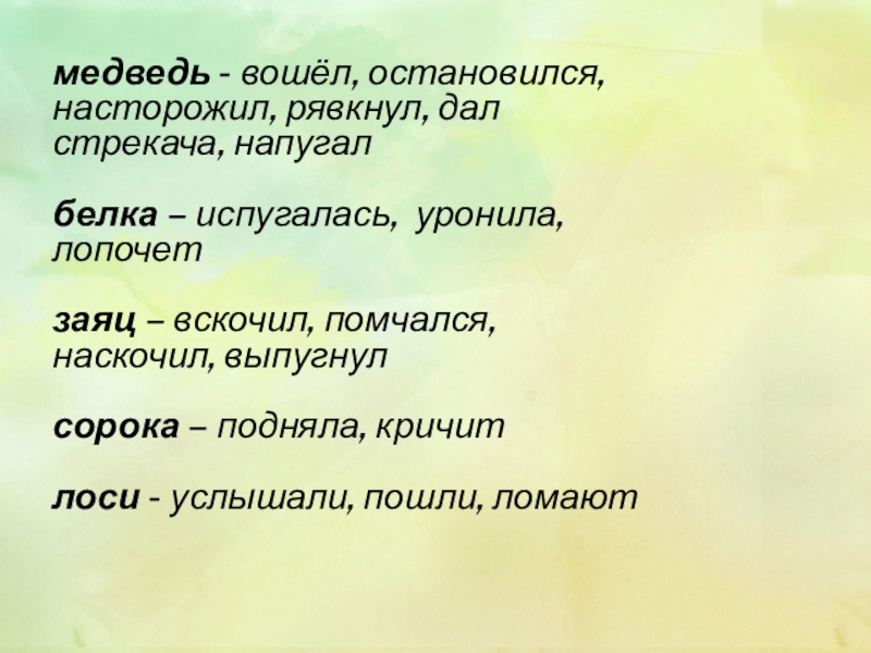 Презентация изложение как медведь сам себя напугал 3 класс