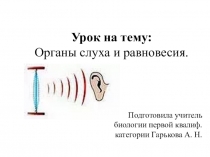 Презентация к уроку на тему: Орган слуха и равновесия