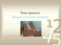 Презентация к проекту Живая счетная машина