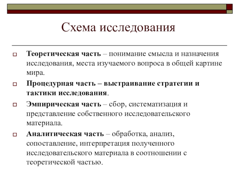 Что значит теоретическая часть в проекте