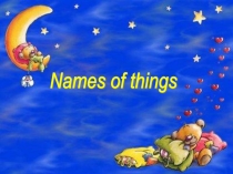 Презентация к уроку по теме Name of things