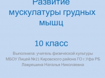 Развитие мускулатуры грудных мышц.