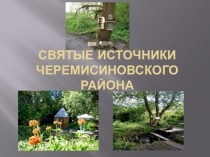 Святые источники Черемисиновского района