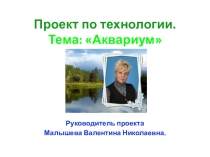 Презентация. Проект по технологии. Тема Аквариум