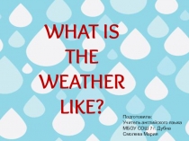 Презентация по английскому языку на тему Погода