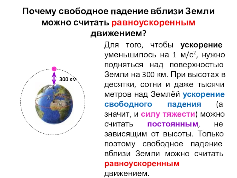 Ускорение свободного падения вблизи поверхности земли