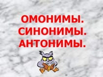 Презентация по русскому языку на тему синонимы антонимы омонимы